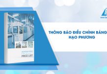 điều chỉnh bảng giá