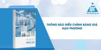 điều chỉnh bảng giá