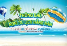 du lịch nghỉ dưởng hàng năm 2017