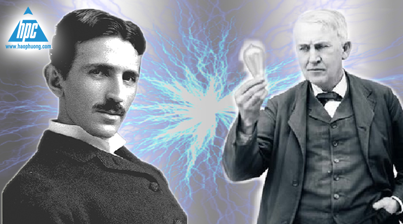 Nikola Tesla và Thomas Edison