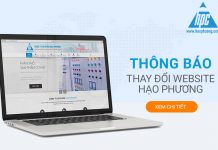 Thông báo thay đổi hệ thống website Hạo Phương