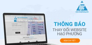 Thông báo thay đổi hệ thống website Hạo Phương