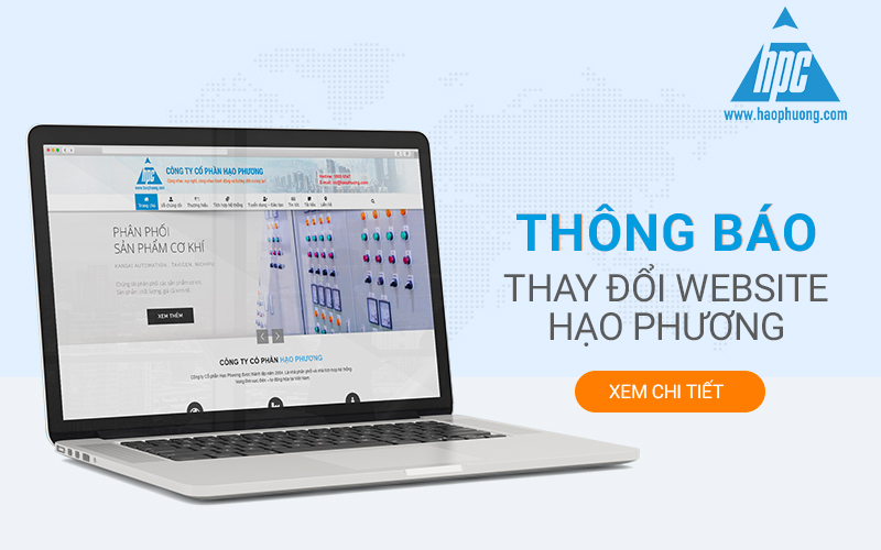 Thông báo thay đổi hệ thống website Hạo Phương