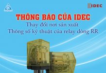 Ảnh bìa thông báo IDEC RR