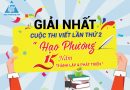 Giải nhất cuộc thi viết lần thứ 2