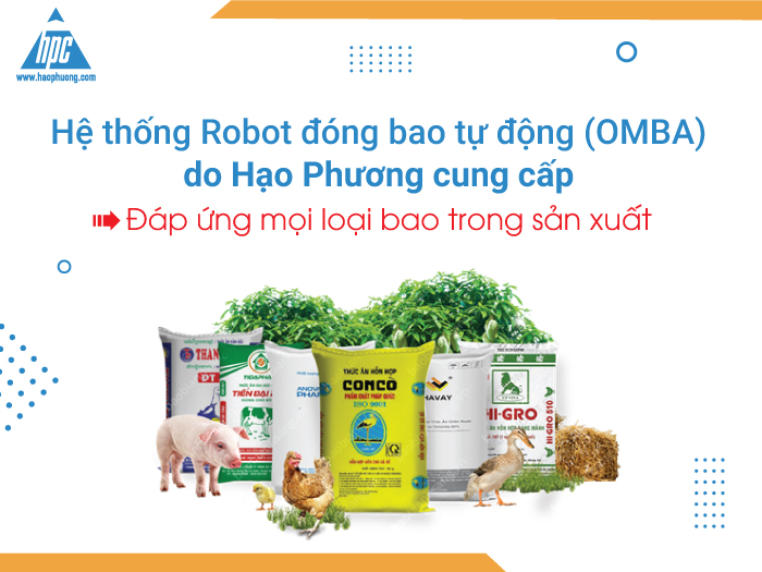 Hệ thống Robot đóng bao (OMBA) do Hạo Phương cung cấp