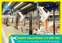 Robot palletizing