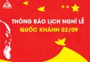Thông báo lịch nghỉ lễ 02/09/2020 Thông báo lịch nghỉ lễ 2/9