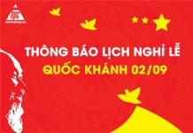 Thông báo lịch nghỉ lễ 2/9