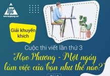 Giải khuyến khích cuộc thi viết lần thứ 3 “Hạo Phương – Một ngày làm việc của bạn như thế nào?” (Bài 3)