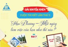 Giải khuyến khích cuộc thi viết lần thứ 3 “Hạo Phương – Một ngày làm việc của bạn như thế nào?” (Bài 7)