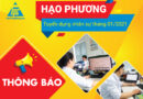 Hạo Phương thông báo tuyển dụng nhân sự tháng 1/2021