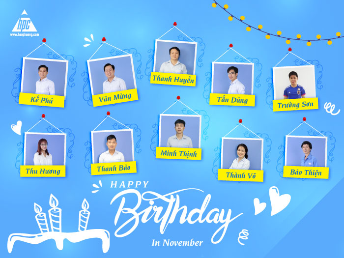 Hạo Phương chúc mừng sinh nhật các thành viên tháng 11/2021