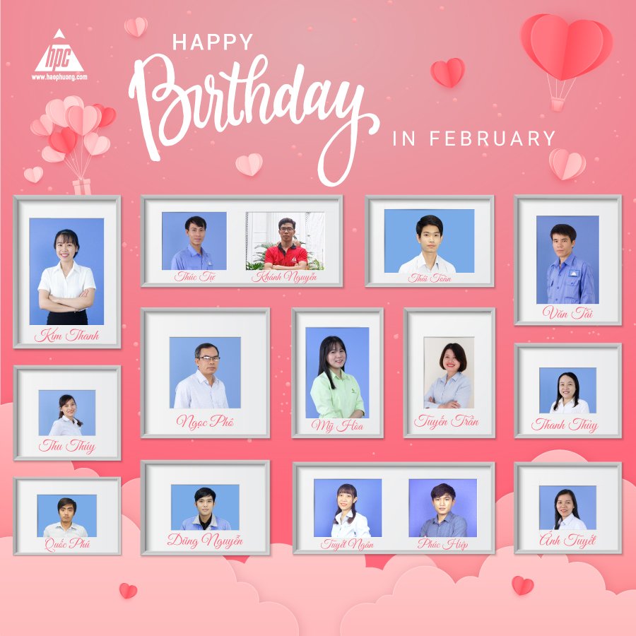 Hạo Phương chúc mừng sinh nhật các thành viên tháng 02/2022