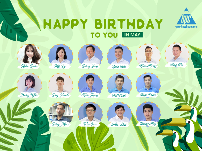 Hạo Phương chúc mừng sinh nhật các thành viên tháng 05/2022
