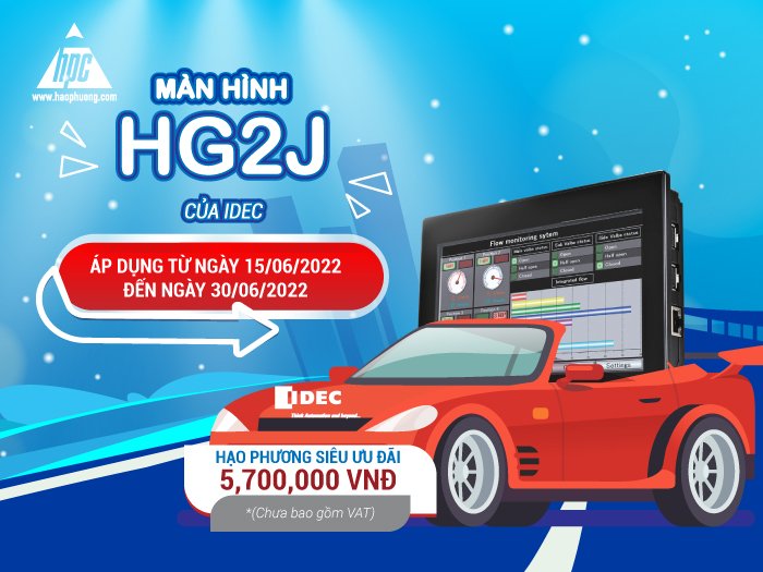giá khuyến mãi khi đặt mua màn hình HG2J mới của IDEC tại Hạo Phương