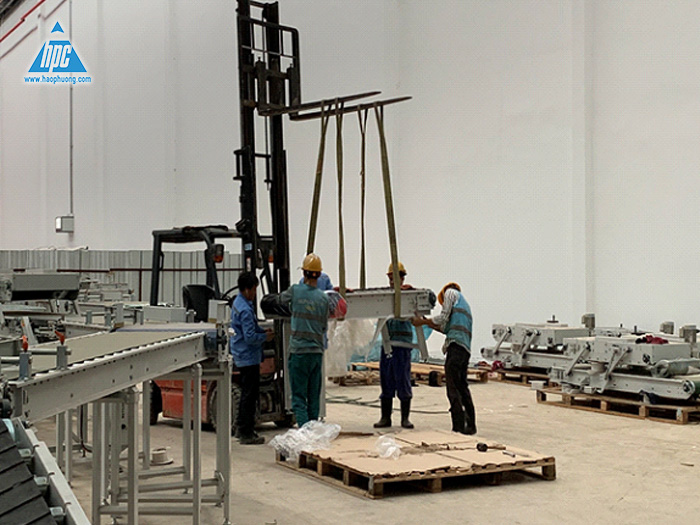 Chuỗi Robot lớn nhất tại Cà Mau dần hoàn thiện quá trình lắp đặt hệ Robot xếp bao lên pallet