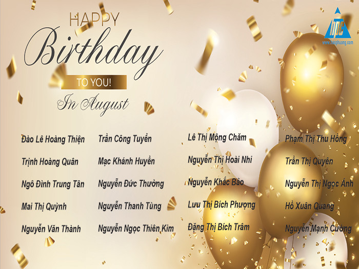 Hạo Phương chúc mừng sinh nhật các thành viên tháng 08/2022
