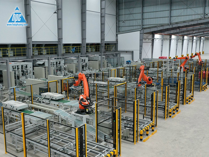 Hạo Phương lắp đặt dàn robot cho nhà máy sản xuất thức ăn thủy sản tại Cà Mau